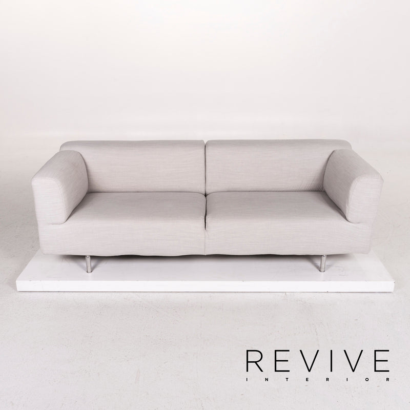 Cassina Met 250 Stoff Sofa Grau Dreisitzer Couch 