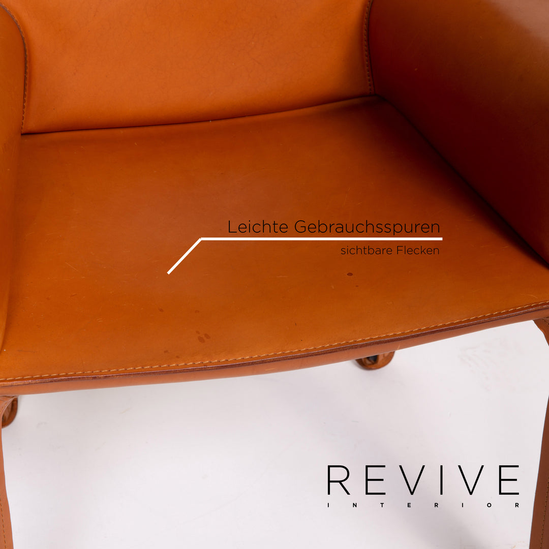 Cassina modèle 413 chaise en cuir cognac #13966