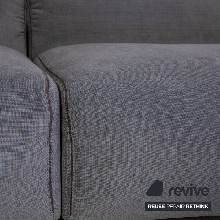 Cassina Scighera 204 Canapé trois places en tissu gris bleu
