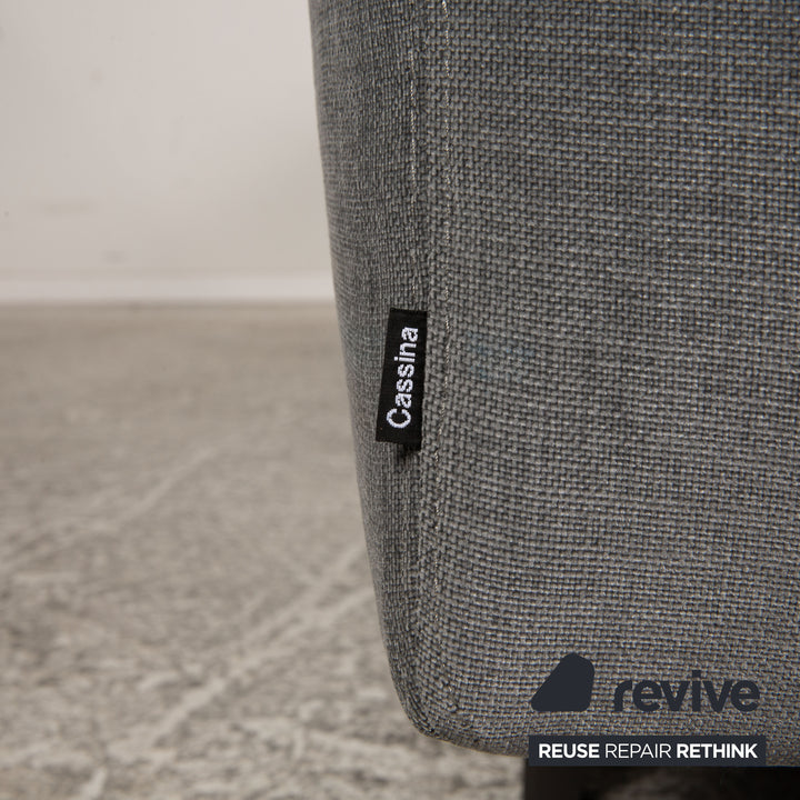 Cassina Scighera 204 Canapé trois places en tissu gris bleu