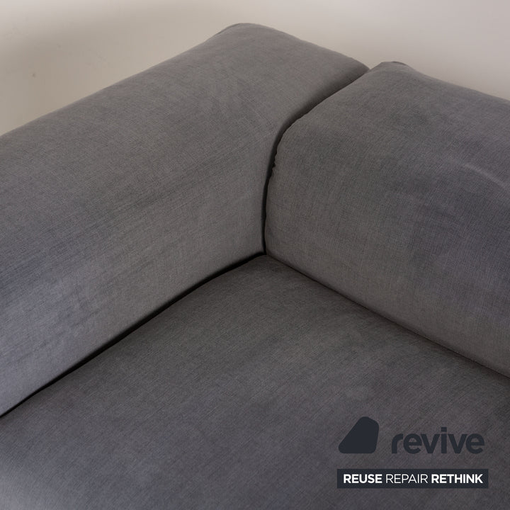 Cassina Scighera 204 Canapé trois places en tissu gris bleu