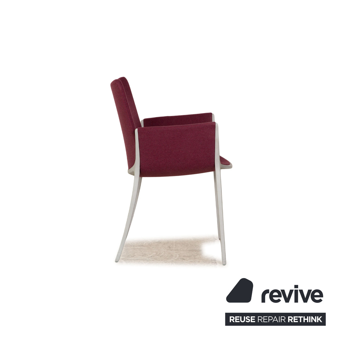 Cassina fabric chair red burgundy purple