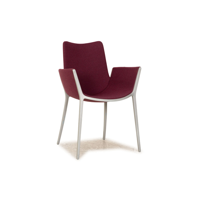 Cassina Stoff Stuhl Rot Bordeaux Lila