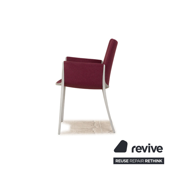 Cassina fabric chair red burgundy purple