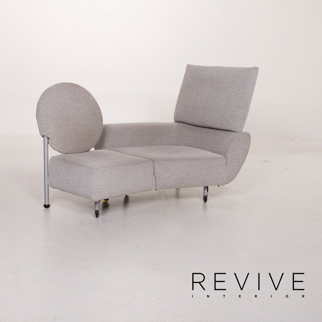 Cassina Topkapi canapé en tissu gris fonction deux places chaise longue de relaxation #15417