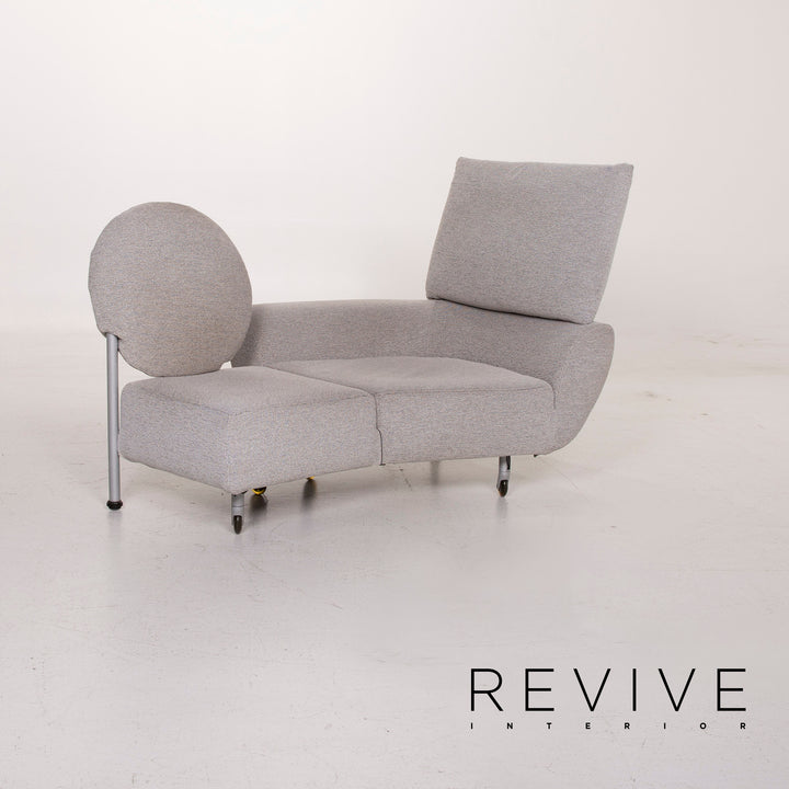 Cassina Topkapi canapé en tissu gris fonction deux places chaise longue de relaxation #15417