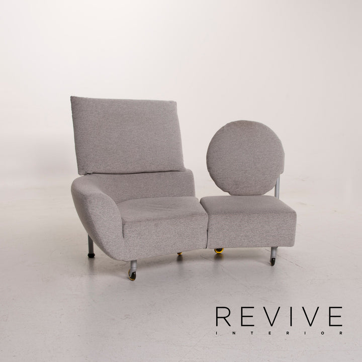 Cassina Topkapi canapé en tissu gris fonction deux places chaise longue de relaxation #15417