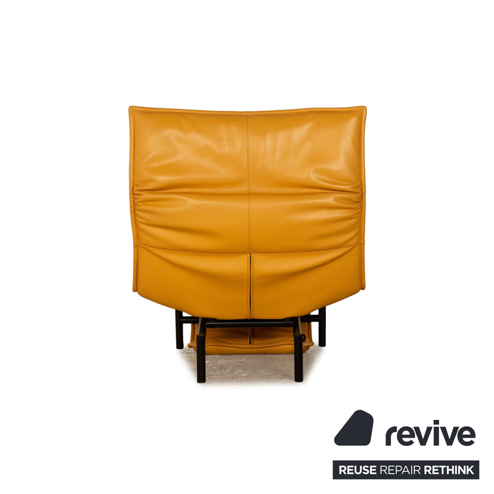 Fauteuil en cuir Cassina Veranda Jaune fonction manuelle fonction relaxation