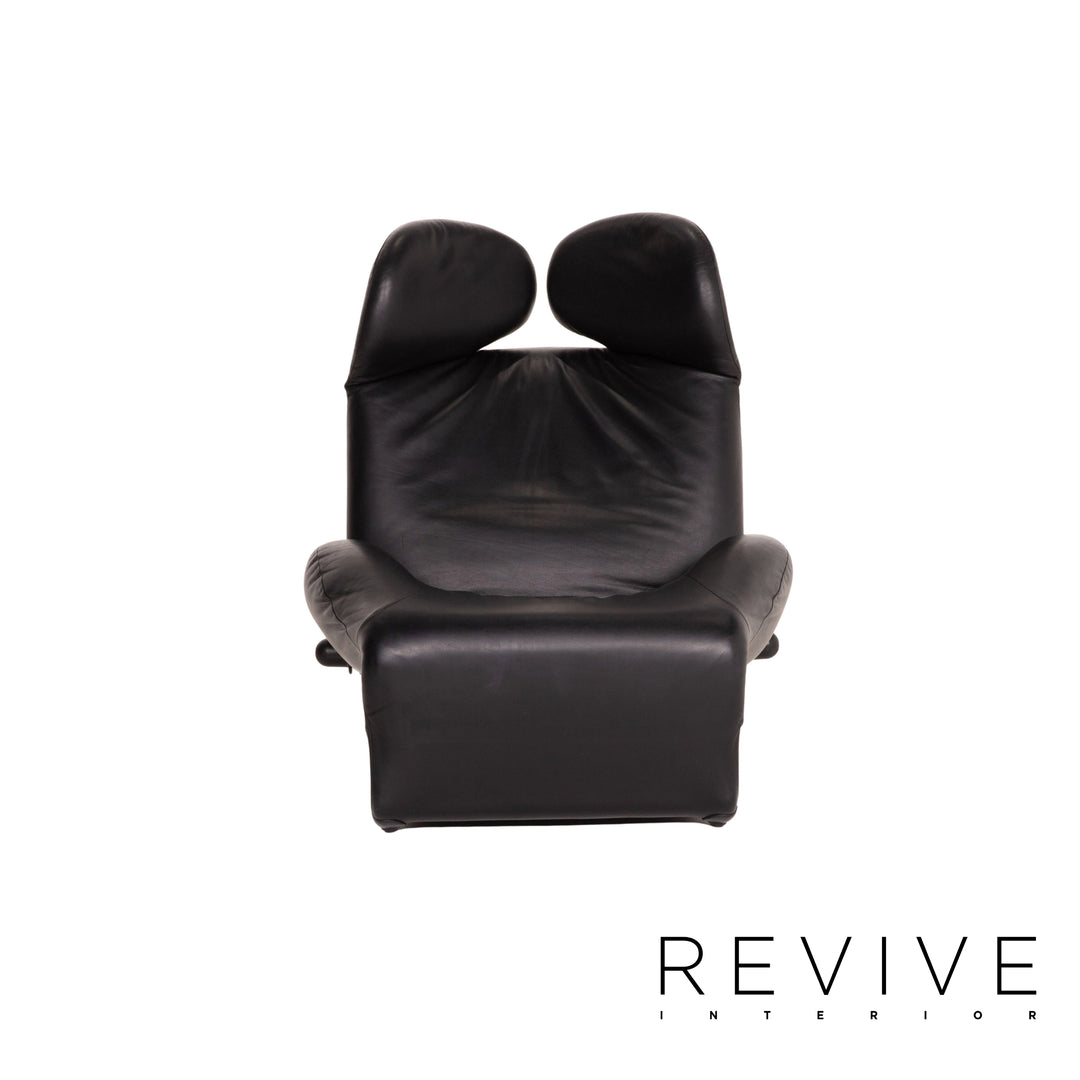 Cassina Wink Leather Armchair Black Relaxation Function Relaxation armchair