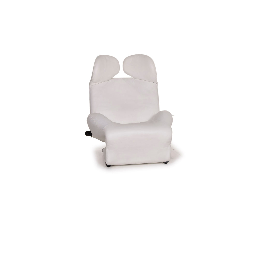Cassina Wink Leder Sessel Weiß Relaxfunktion #15378
