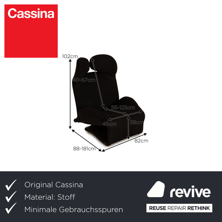 Cassina Wink Fabric Black Armchair Function