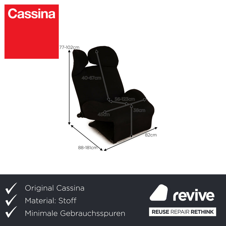 Cassina Wink Fabric Armchair Black Function