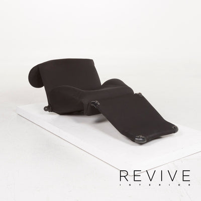 Cassina Wink Stoff Sessel Schwarz inkl. Hocker Liegefunktion #13087