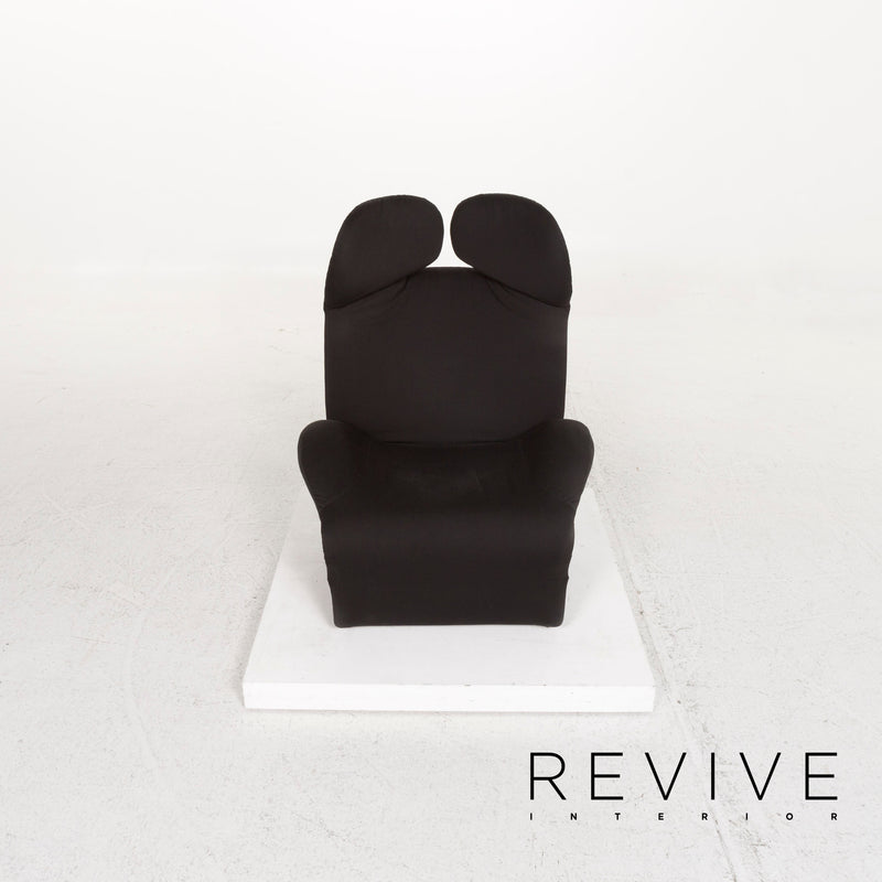 Cassina Wink Stoff Sessel Schwarz inkl. Hocker Liegefunktion 