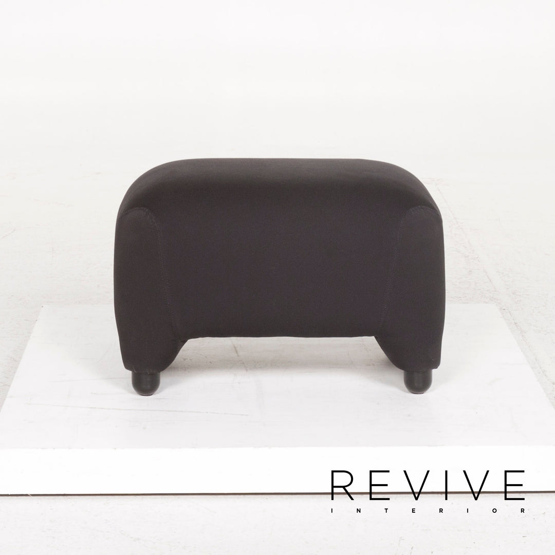 Cassina Wink fabric armchair black incl. stool reclining function #13087