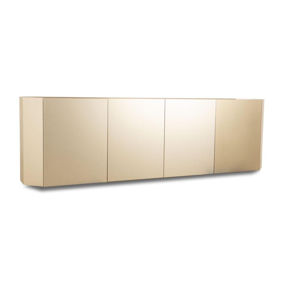 Cattelan Italia Chelsea Wood Sideboard Gold Metallic