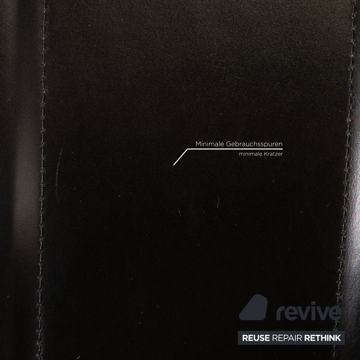 Cattelan Italia Lara Leder Stuhl Garnitur Schwarz