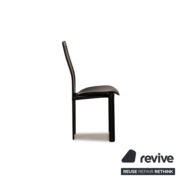 Cattelan Italia Lara Leder Stuhl Schwarz