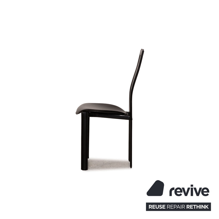 Cattelan Italia Lara Leder Stuhl Schwarz