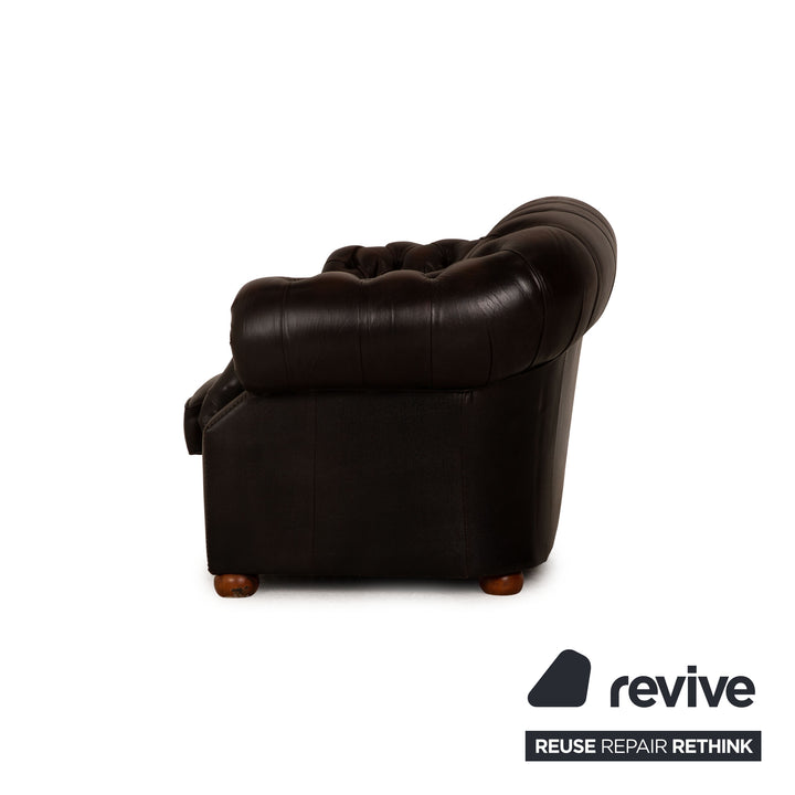 Centurion Chesterfield Leder Zweisitzer Braun Sofa Couch