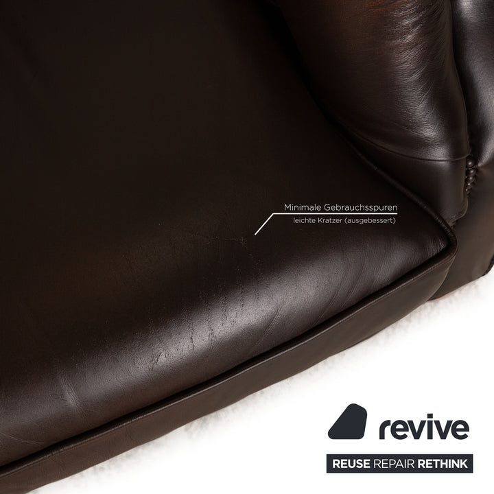 Centurion Chesterfield Leder Zweisitzer Braun Sofa Couch