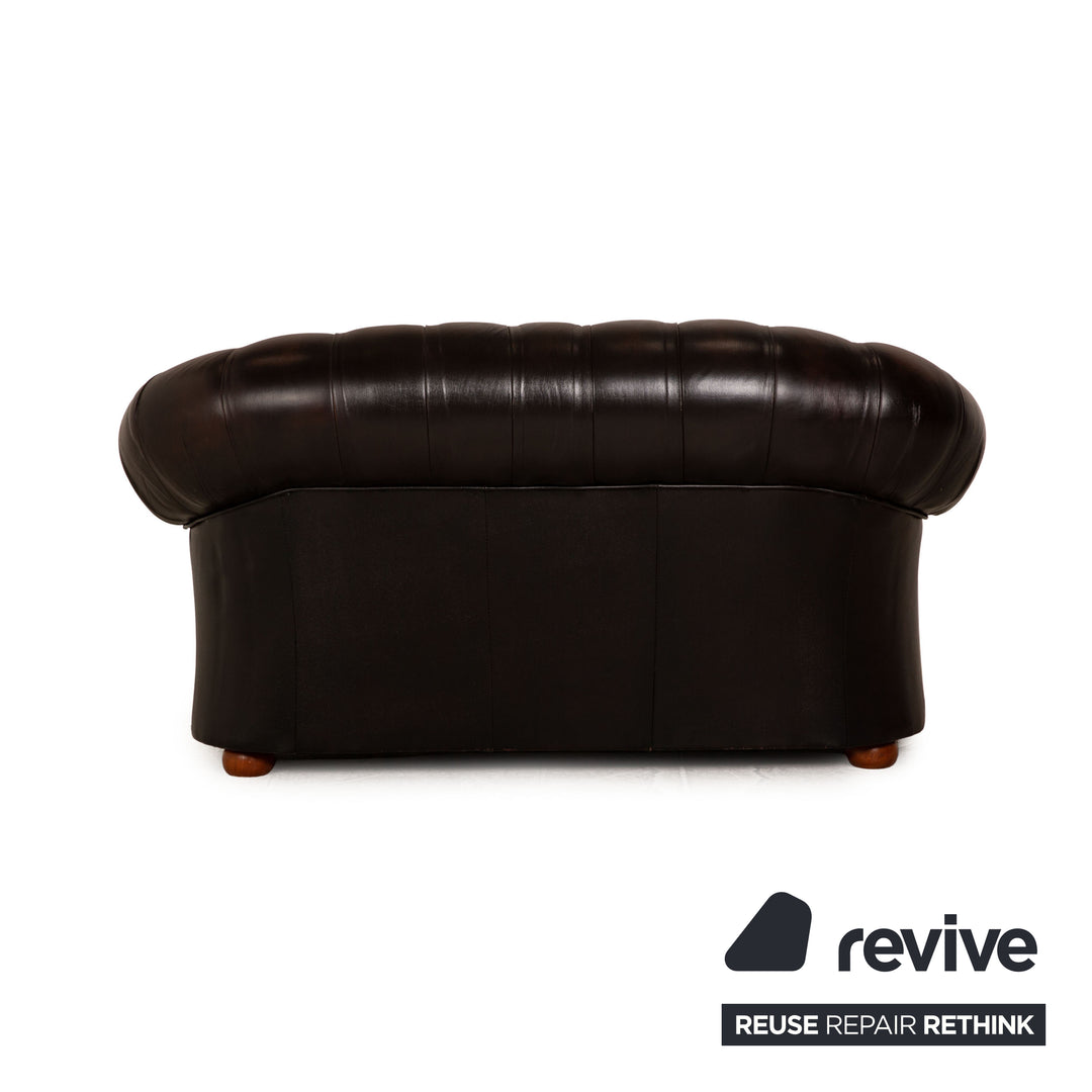 Centurion Chesterfield Leder Zweisitzer Braun Sofa Couch