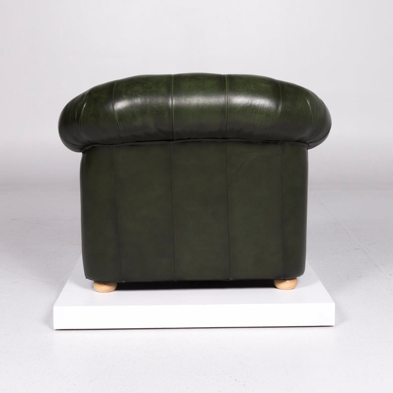 Centurion Leder Sessel Chesterfield Grün 