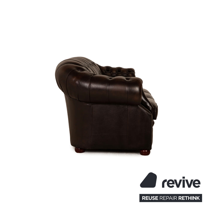 Centurion Chesterfield Leder Dreisitzer Braun Sofa Couch