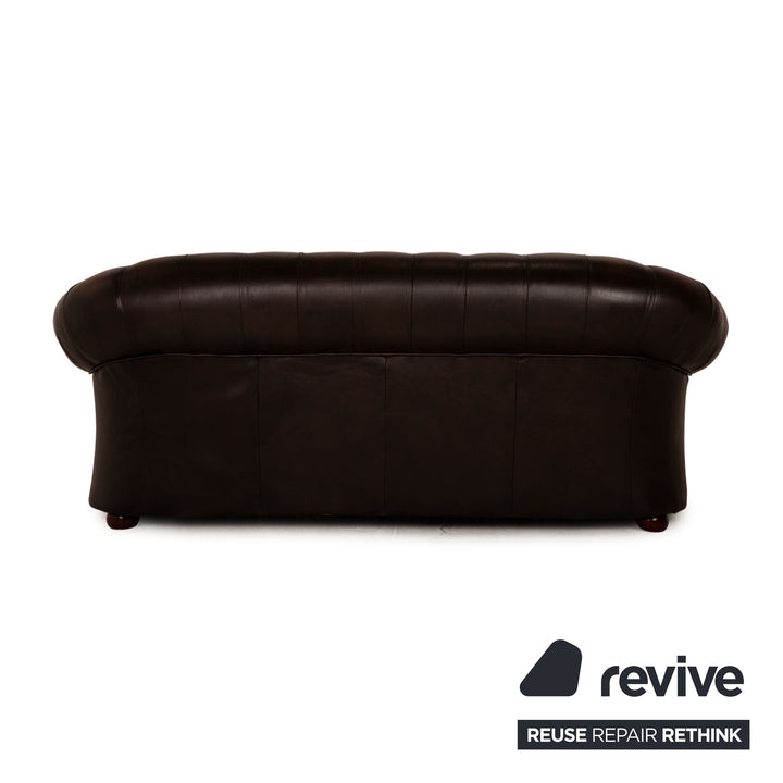 Centurion Chesterfield Leder Dreisitzer Braun Sofa Couch