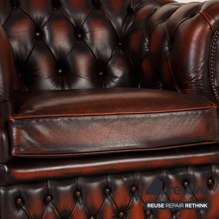 Chesterfield Centurion Leder Sessel Braun