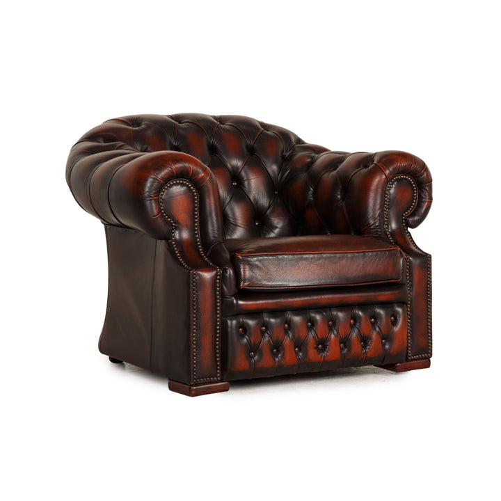 Chesterfield Centurion Leder Sessel Braun
