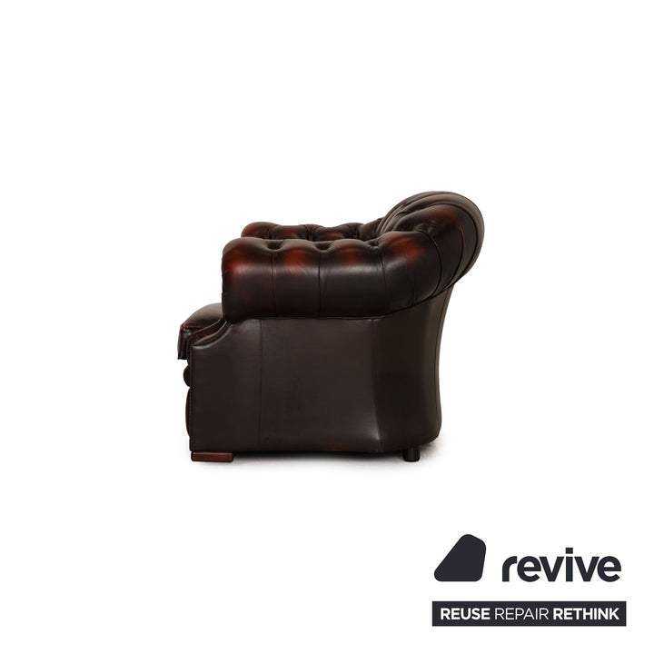 Chesterfield Centurion Leder Sessel Braun