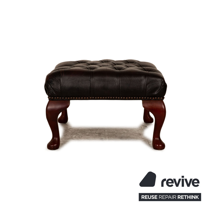 Centurion Chesterfield Leder Sessel Garnitur Rot Braun