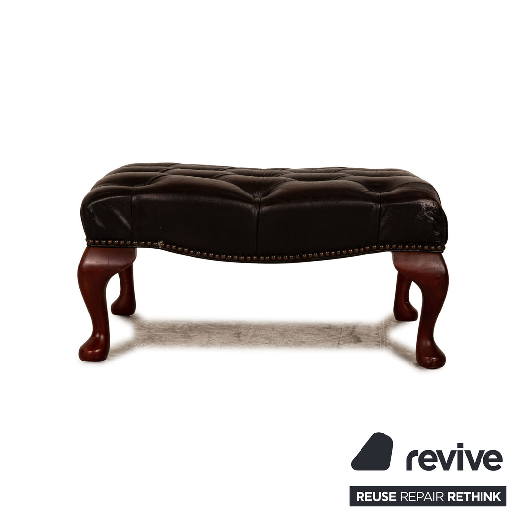 Centurion Chesterfield Leder Sessel Garnitur Rot Braun