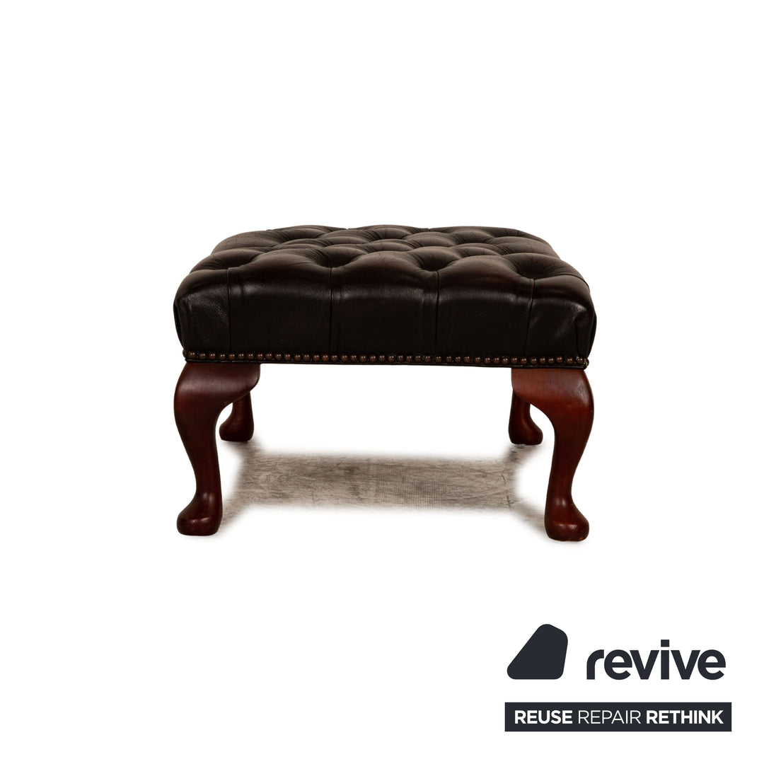 Centurion Chesterfield Leder Sessel Garnitur Rot Braun