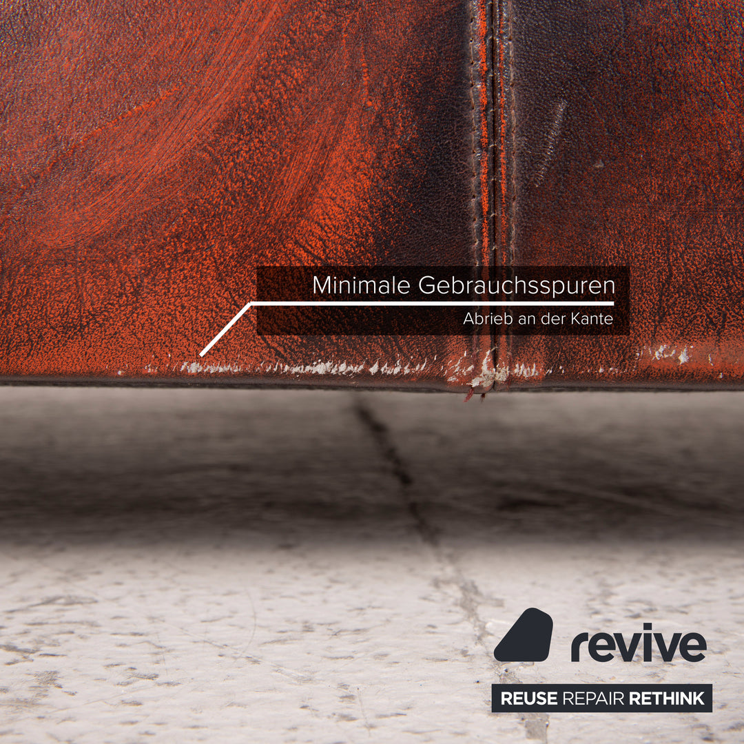 Chesterfield Centurion Leder Sofa Braun Zweisitzer Rot Couch
