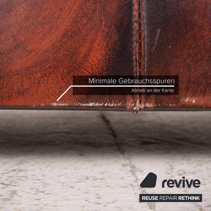 Chesterfield Centurion Leder Sofa Braun Zweisitzer Rot Couch