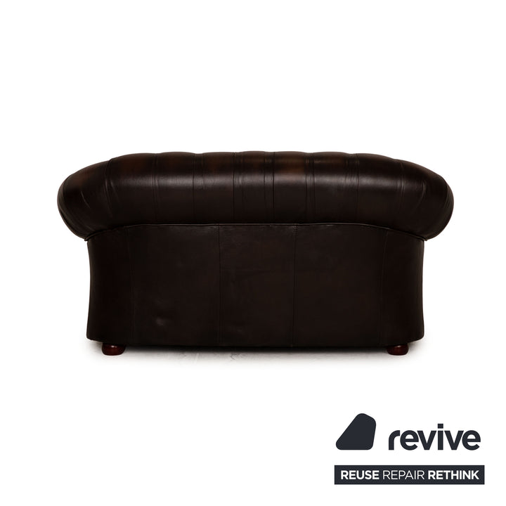 Centurion Chesterfield Leder Zweisitzer Braun Sofa Couch