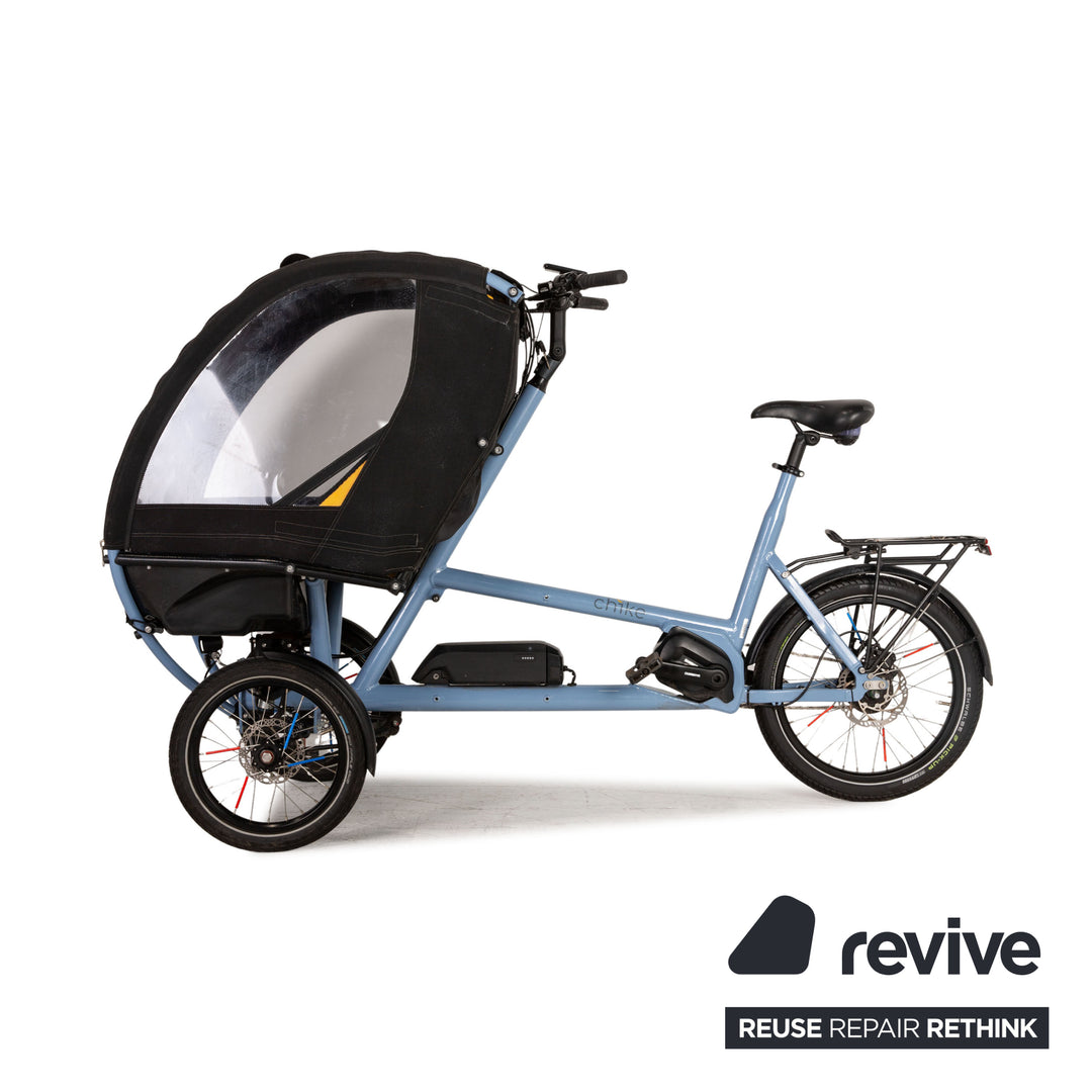 Chike E Kids 2020 Aluminium E-Lastenrad Blau Fahrrad Kindertransport E-Bike
