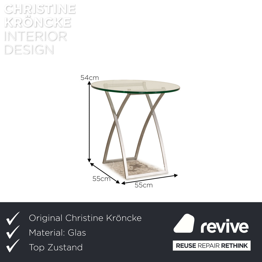 Christine Kröncke Candy Glas Couchtisch Beistelltisch Silber