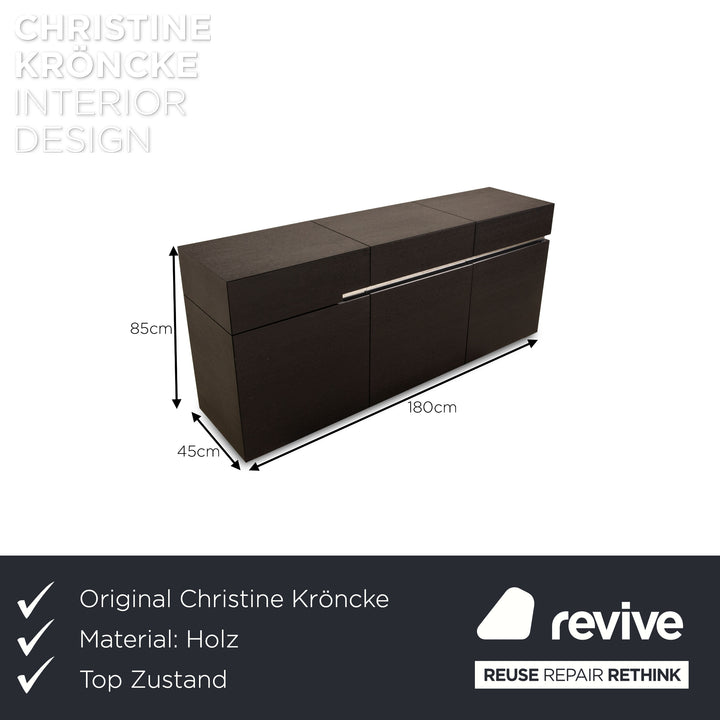 Christine Kröncke Holz Sideboard Schwarz