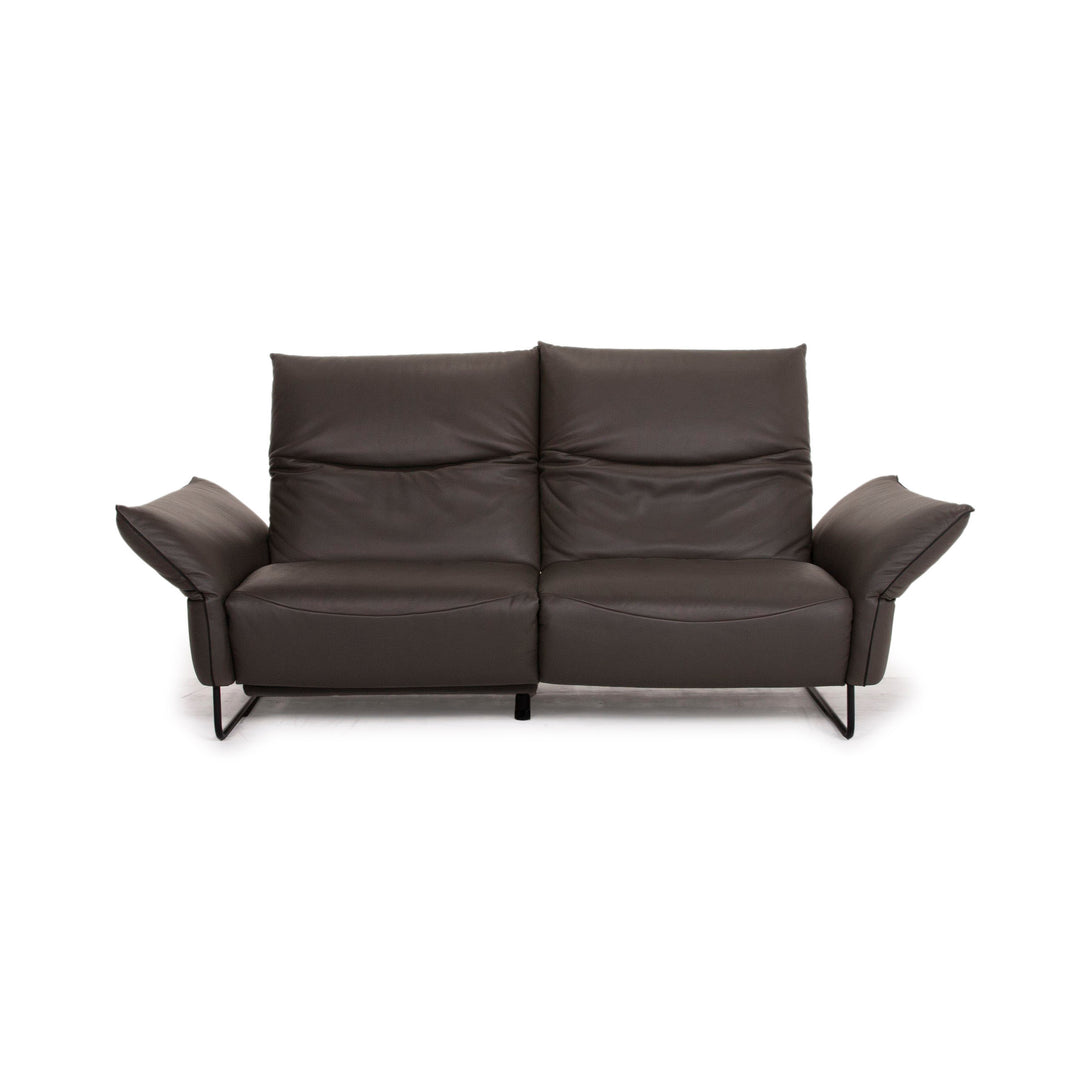 Comfort Republic Viktoria Leder Sofa Anthrazit Dreisitzer #15270