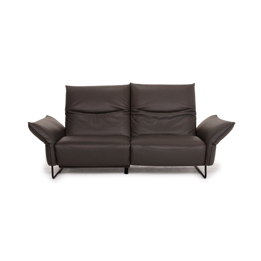 Comfort Republic Viktoria Leder Sofa Anthrazit Dreisitzer #15270