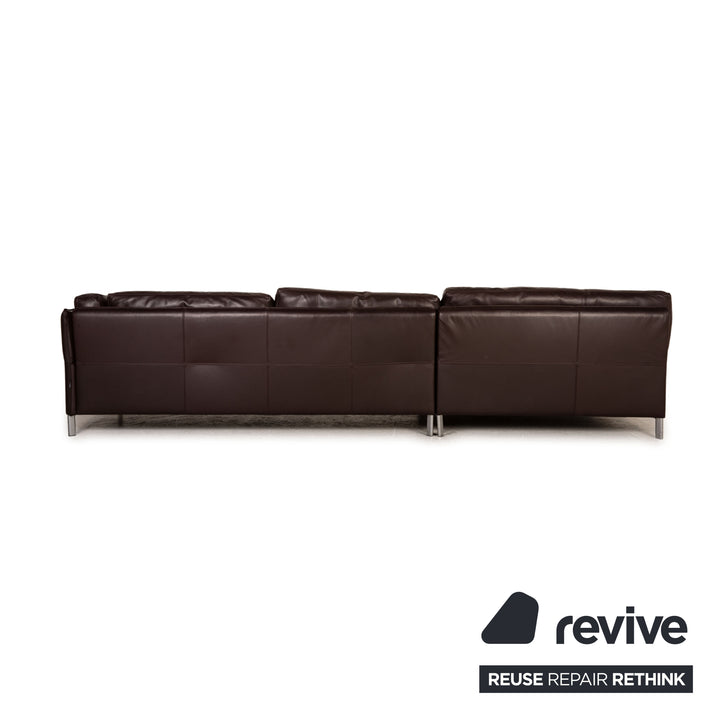 Contur Leder Sofa Dunkelbraun Ecksofa Couch Funktion