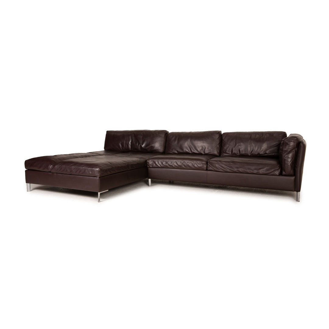 Contur Leder Sofa Dunkelbraun Ecksofa Couch Funktion