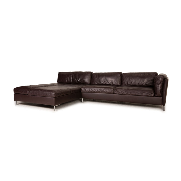 Contur Leder Sofa Dunkelbraun Ecksofa Couch Funktion