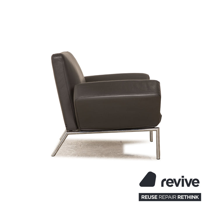 Cor Adesso leather armchair gray anthracite function