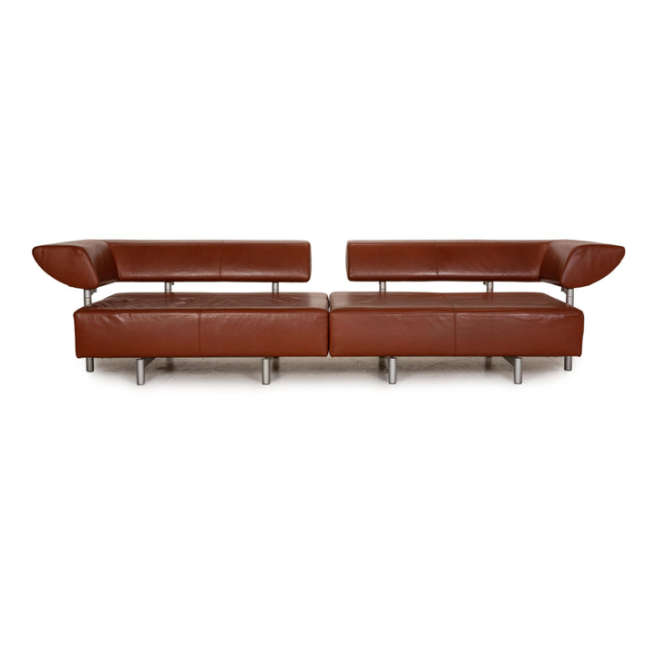 Cor Arthe Leder Sofa Garnitur Braun 2xZweisitzer Couch
