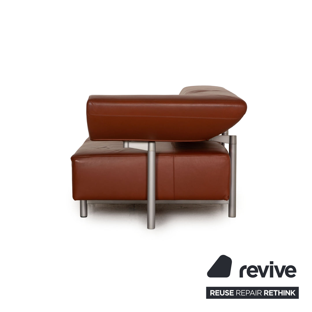 Cor Arthe Leder Sofa Garnitur Braun 2xZweisitzer Couch