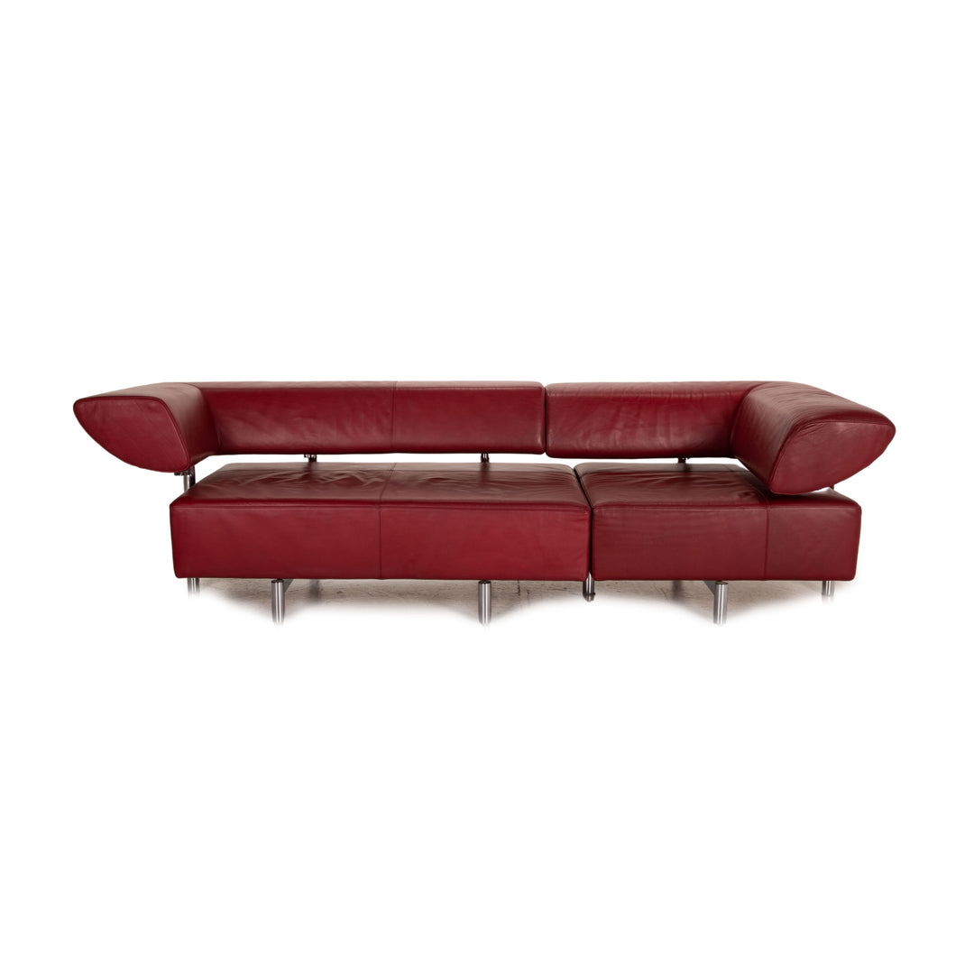 Cor Arthe Leather Sofa Red Three seater couch function
